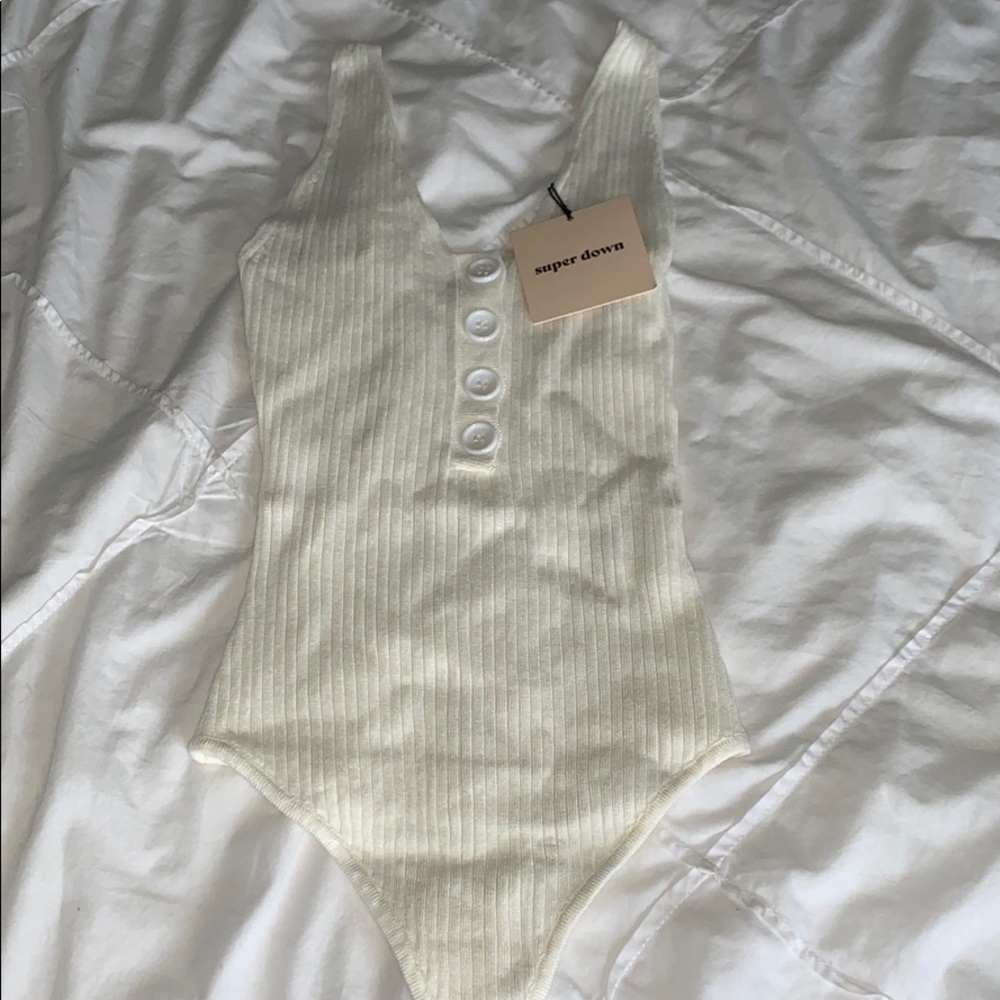 Super down off white bodysuit xs